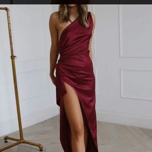Burgundy long formal dress